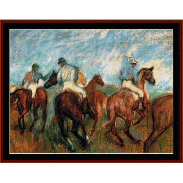 Jockeys - Degas cross stitch pattern