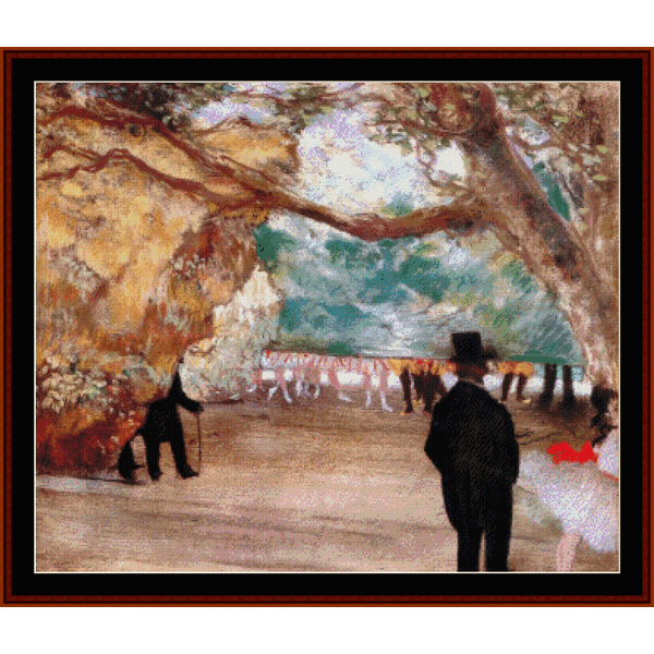 The Curtain - Degas cross stitch pattern