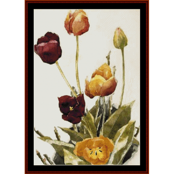 Tulips, 1933 - Charles Demuth pdf cross stitch pattern