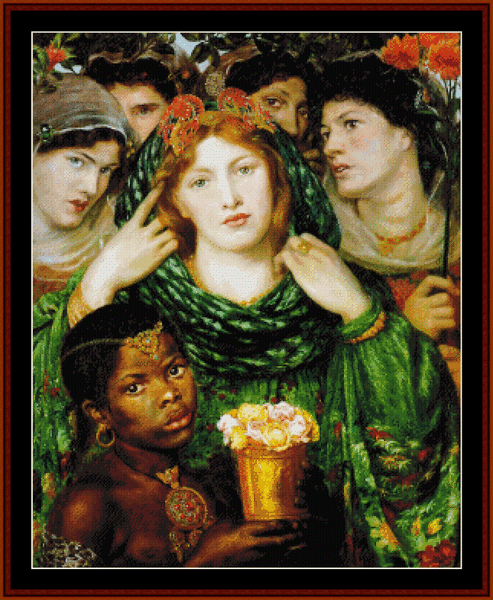 The Beloved - Dante Gabriel Rossetti cross stitch pattern