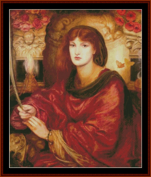 Sibylla Palmifera - Dante Gabriel Rossetti pdf cross stitch pattern