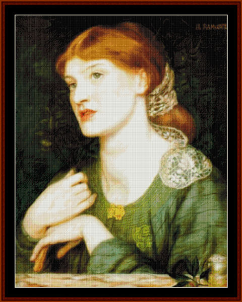 Il Ramoscello – Dante Gabriel Rosetti cross stitch pattern