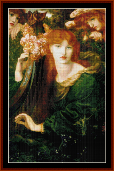 La Ghirlandaia – Dante Gabriel Rosetti pdf cross stitch pattern