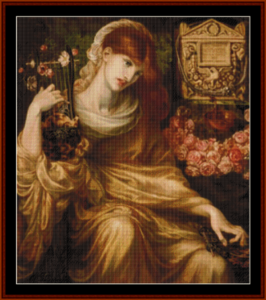 Roman Widow – Dante Gabriel Rosetti pdf cross stitch pattern