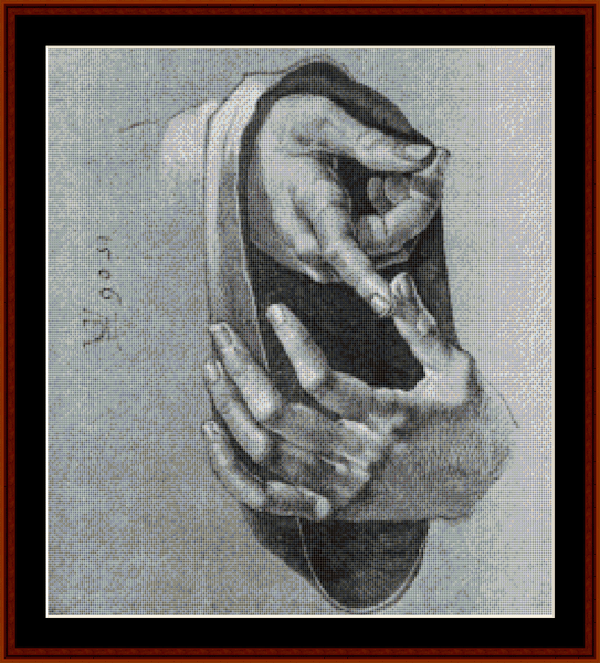 Boy's Hands, 1506 - Albrecht Durer pdf cross stitch pattern