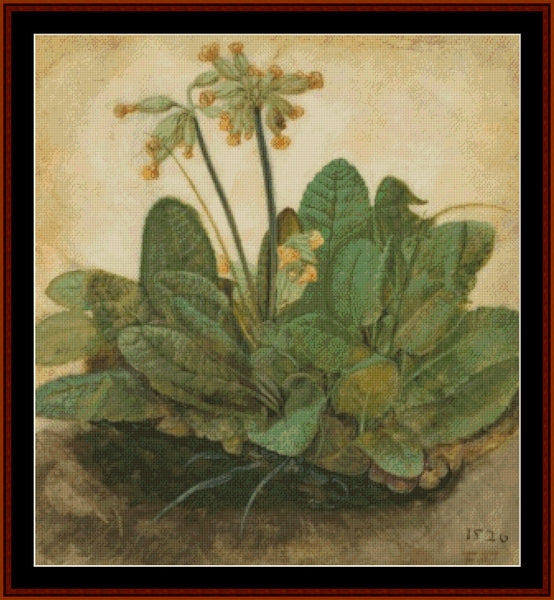 Tuft of Cowslips - Albrecht Durer pdf cross stitch pattern