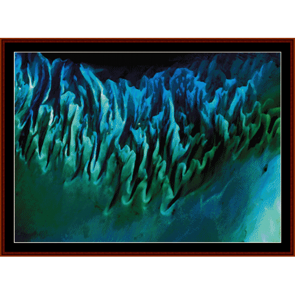 Ocean Sand, Bahamas - Earth as Art cross stitch pattern