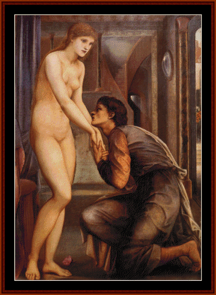 Pygmalion - Edward Burne-Jones pdf cross stitch pattern