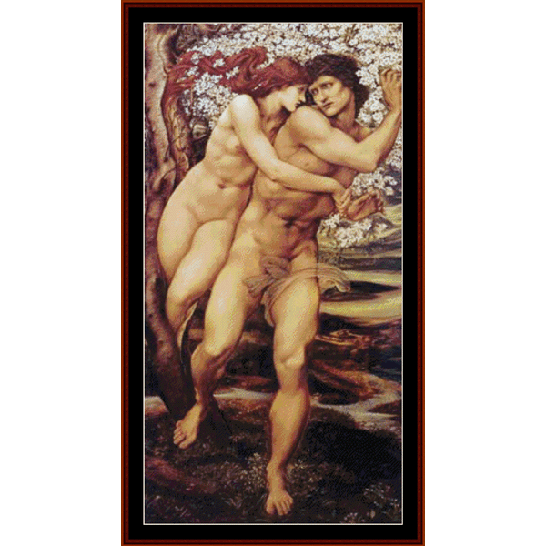Tree of Forgiveness - Sir Edward Burne-Jones pdf cross stitch pattern
