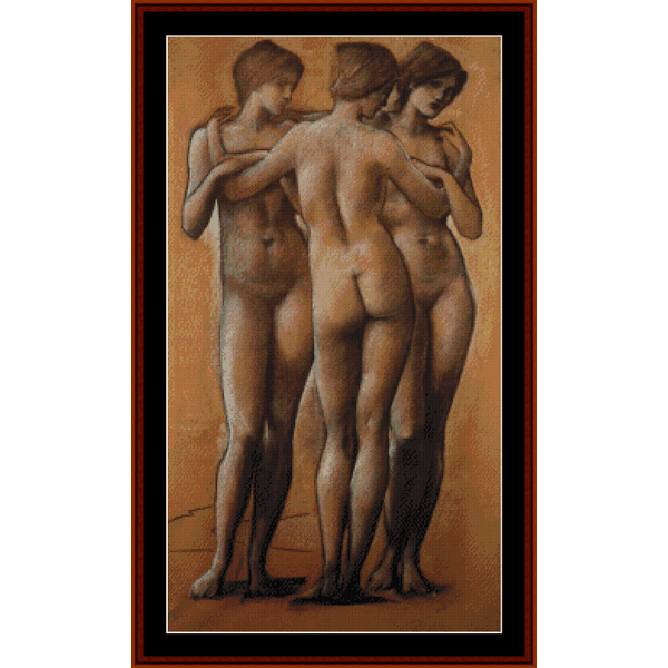 The Three Graces - Burne-Jones cross stitch pattern