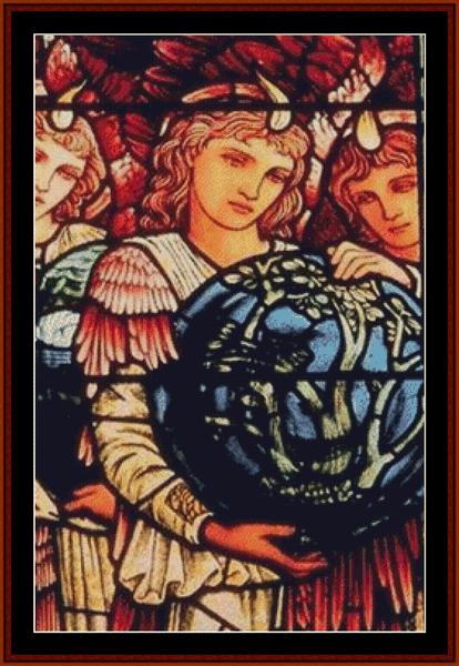 Angels of Creation - Edward Burne-Jones pdf cross stitch pattern