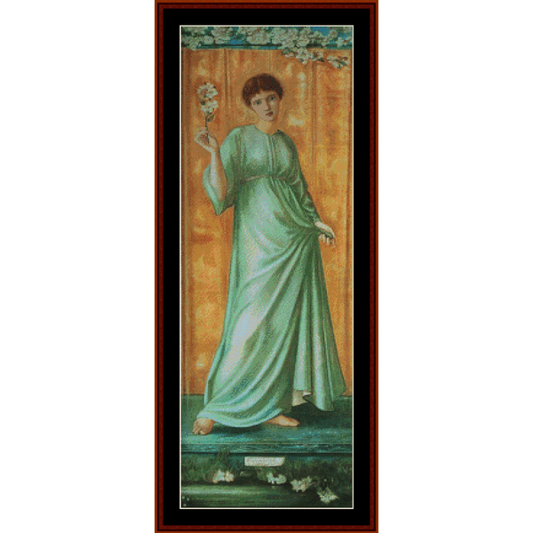 Spring - Burne-Jones cross stitch pattern