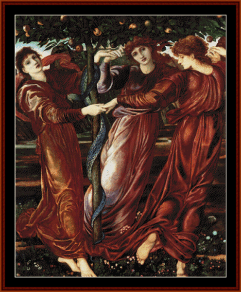 Garden of the Hesperides - Sir Edward Burne-Jones pdf cross stitch pattern