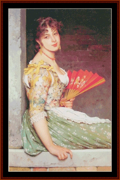 Daydreaming - Eugene de Blass cross stitch pattern