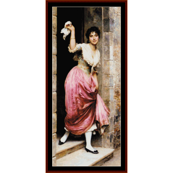 The Farewell - Eugene de Blass cross stitch pattern