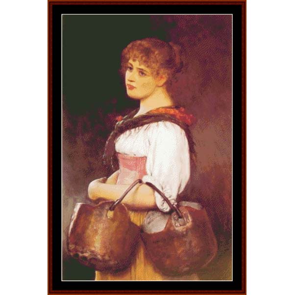 The Milkmaid - Eugene de Blass pdf cross stitch pattern