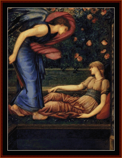 Cupid & Psyche - Edward Burne-Jones pdf cross stitch pattern