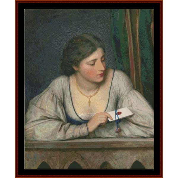 The Love Letter - Eugene de Blass cross stitch pattern