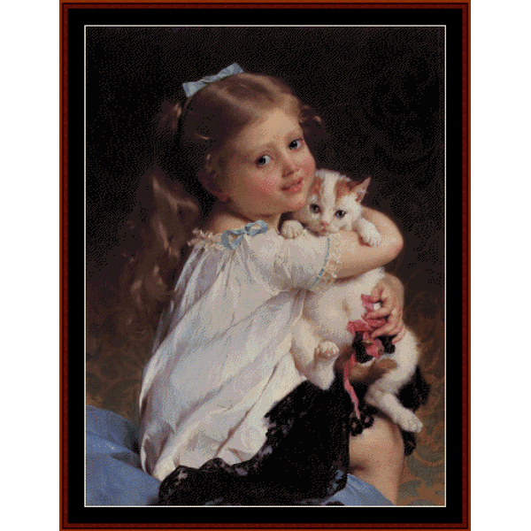 Her Best Friend - Emile Munier cross stitch pattern