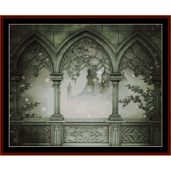 Palace Interior - Fantasy cross stitch pattern