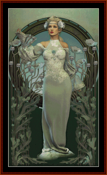 Victorian Beauty - Fantasy cross stitch pattern