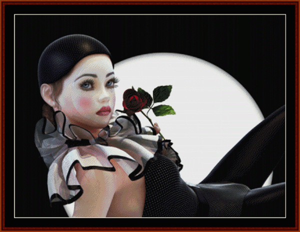 Pierette - Fantasy pdf cross stitch pattern