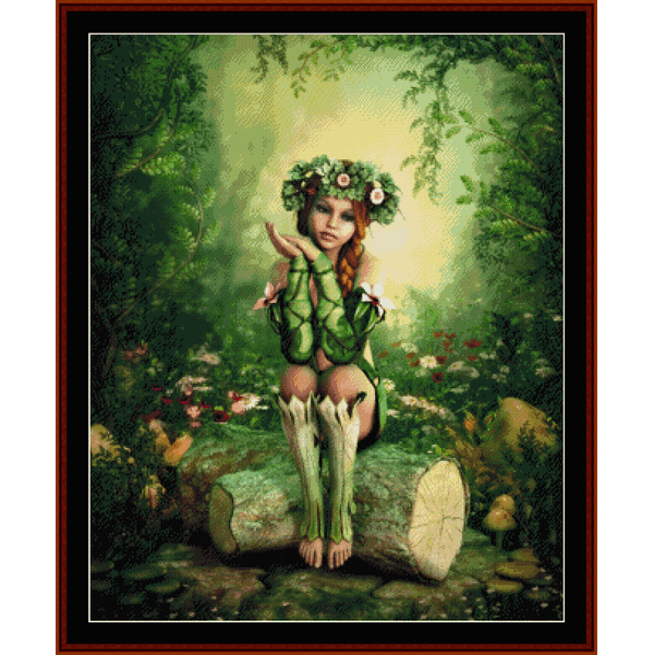 Woodland Fairy - Fantasy pdf cross stitch pattern