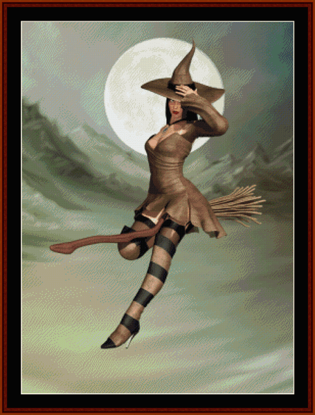 Fantasy Witch - pdf cross stitch pattern
