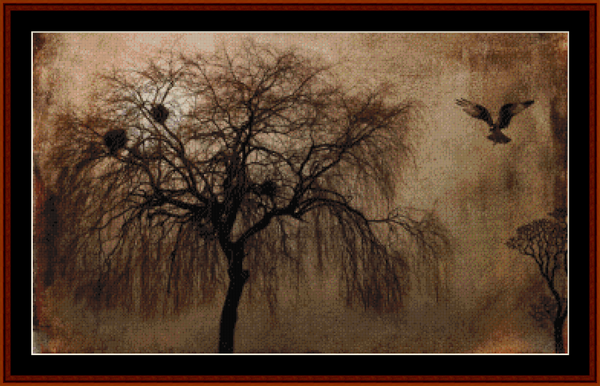 Eerie Landscape - Fantasy cross stitch pattern