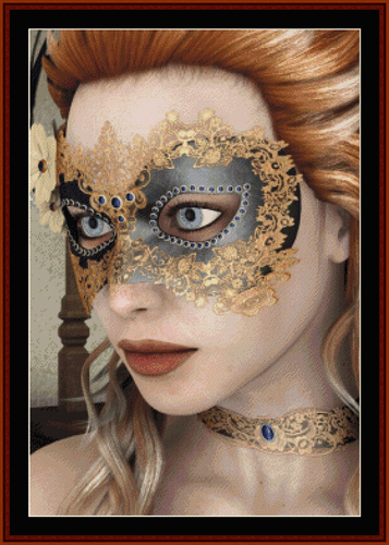 Masquerade - Fantasy pdf cross stitch pattern
