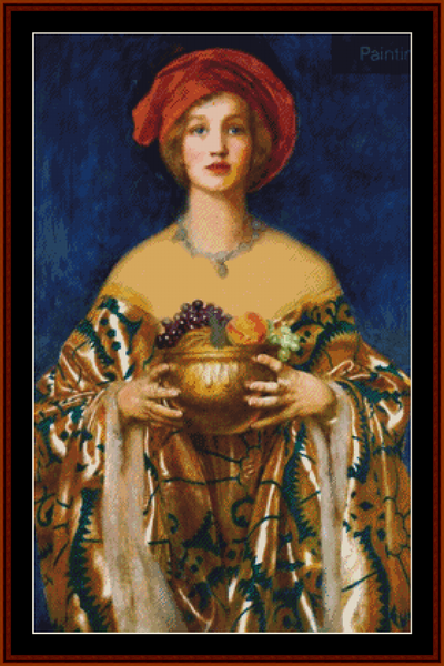 The Golden Bowl - Frank C. Cowper cross stitch pattern