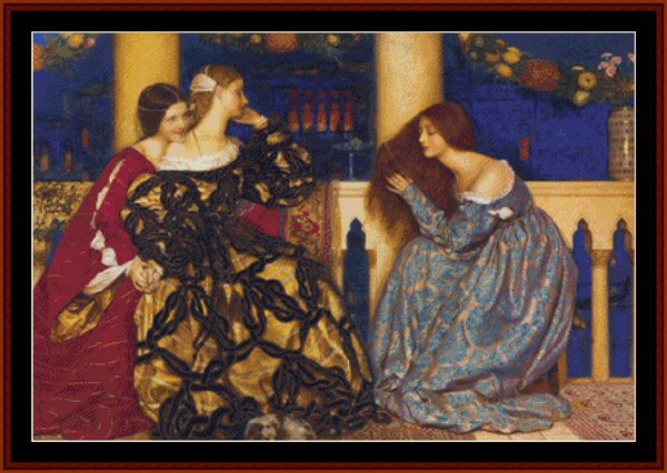 Venetian Ladies - Frank C. Cowper cross stitch pattern