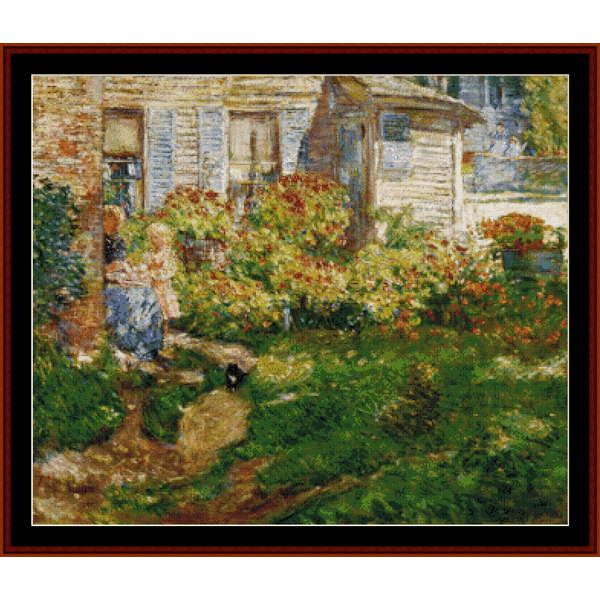 A Fisherman's Cottage - Childe-Hassam pdf cross stitch pattern