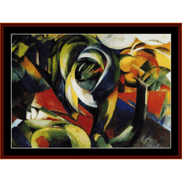 Mandril - Franz Marc pdf cross stitch pattern