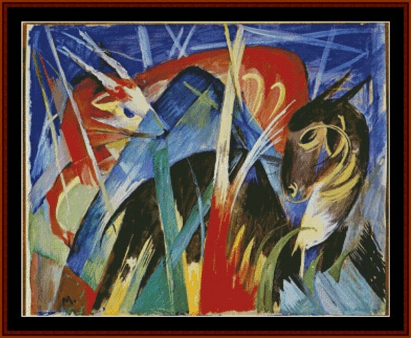 Fairy Animals - Franz Marc pdf cross stitch pattern