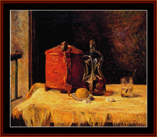 At the Window - Paul Gauguin pdf cross stitch pattern