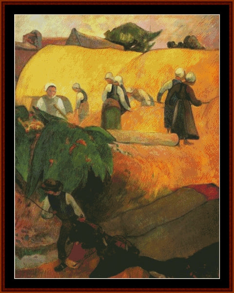 Haymaking - Paul Gauguin pdf cross stitch pattern