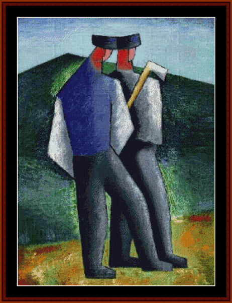 Lumberjacks - Mikulas Galanda pdf cross stitch pattern