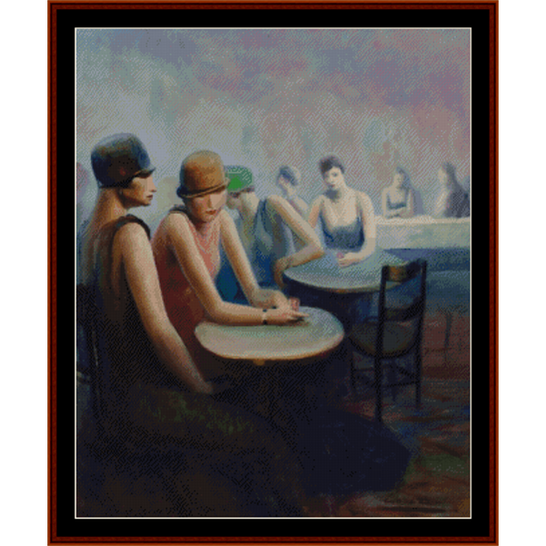 Cafe Dome - Guy du Bois pdf cross stitch pattern