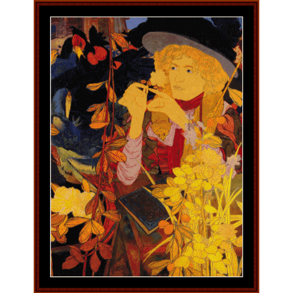 La Botaniste - Georges De Feures cross stitch pattern