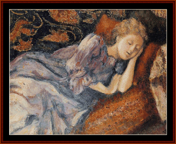 Sleep - Georges Lemmen pdf cross stitch pattern