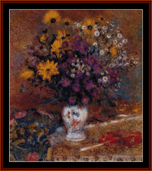 Vase of Flowers, 1910 - Georges Lemmen pdf cross stitch pattern