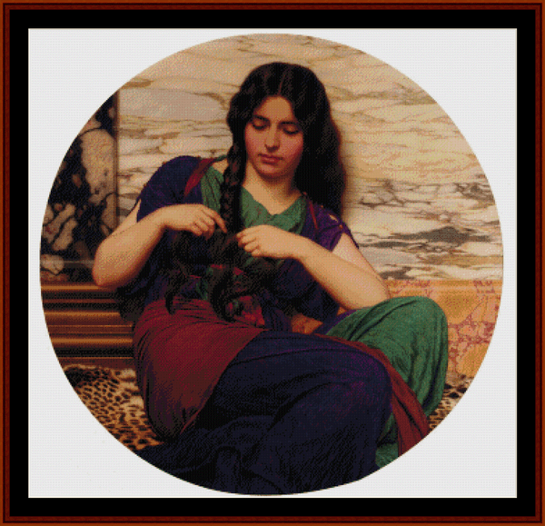 A Congenial Task - J.W. Godward pdf cross stitch pattern