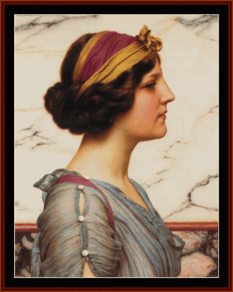 Megilla - J.W. Godward pdf cross stitch pattern