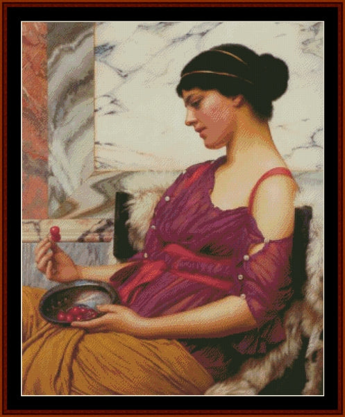 Ismenia - J.W. Godward pdf cross stitch pattern