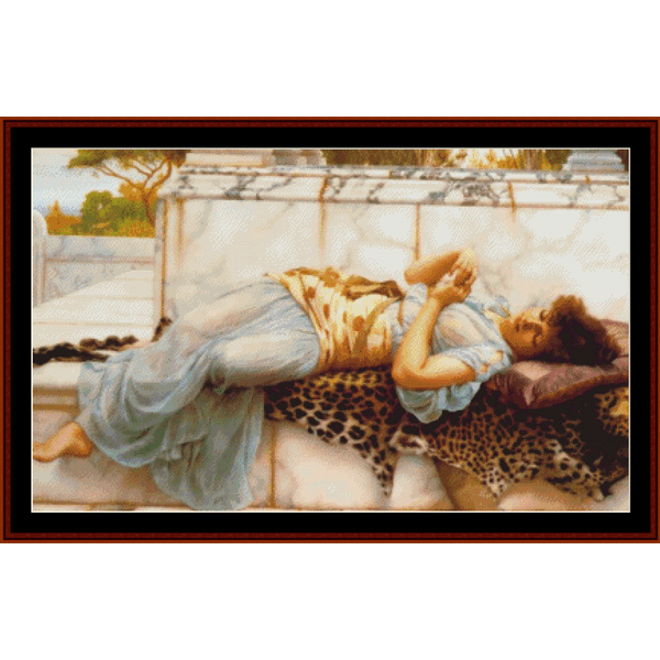 The Betrothed, 1892 - J.W. Godward cross stitch pattern