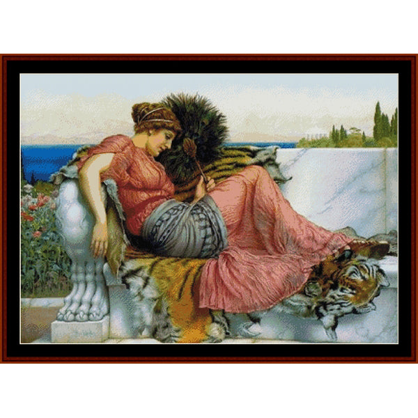 Amaryllis - J.W. Godward pdf counted cross stitch pattern
