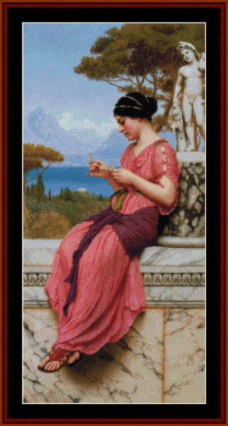 The Love Letter - J.W. Godward cross stitch pattern