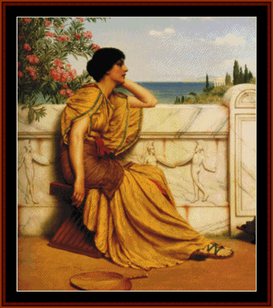 Leisure Hours - J.W. Godward cross stitch pattern