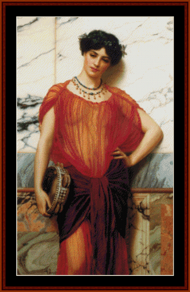Drusilla - J.W. Godward pdf cross stitch pattern